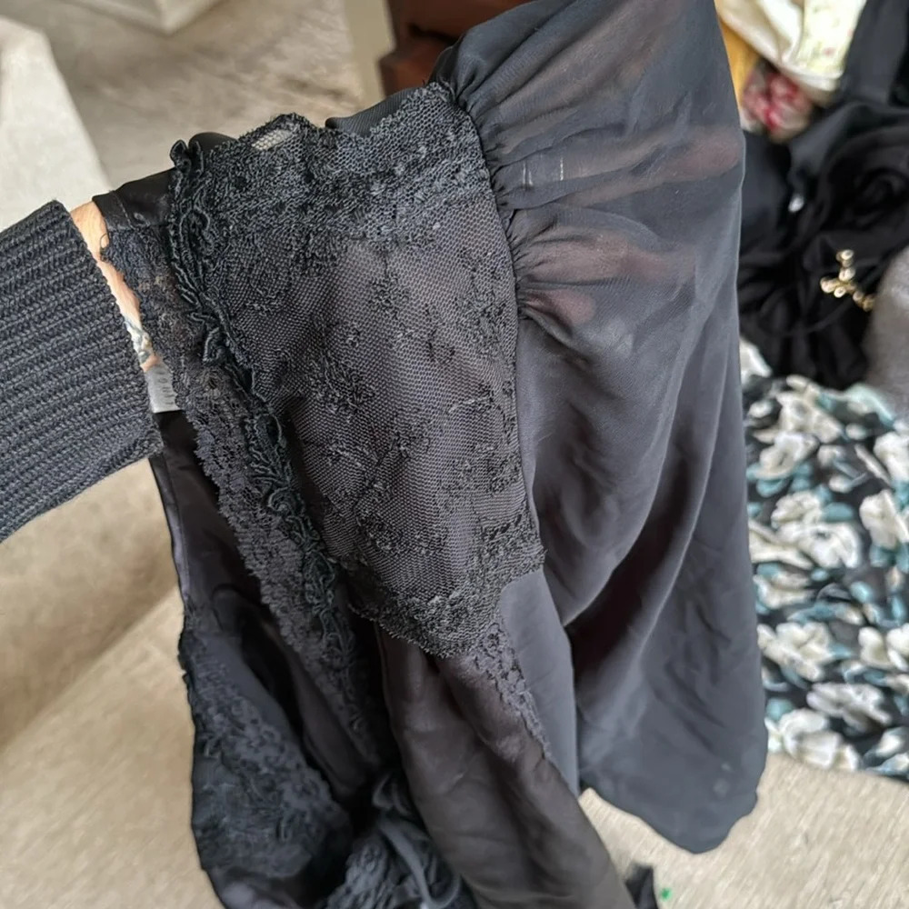 Cacique Black intimate nightie chemise size large - Picture 7 of 9